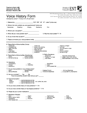 Voice History Form