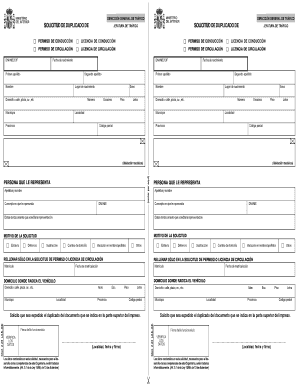Solicitud de duplicado de Jefatura de Tráfico