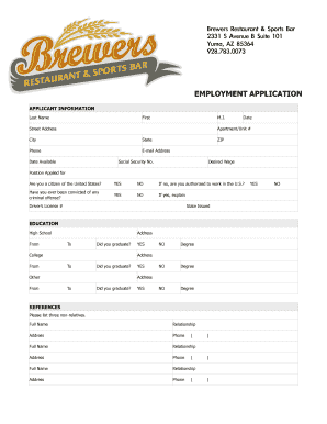 Employment Application Form