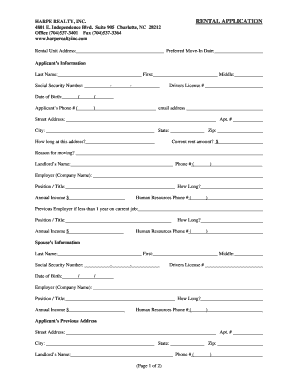 Rental Application