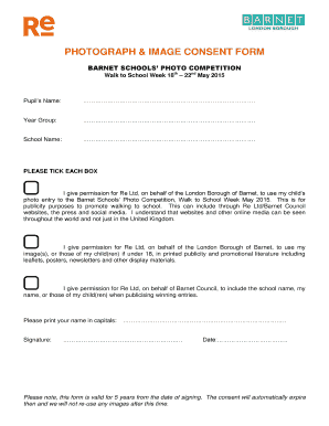 Photograph and Image Consent Form