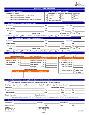 QuickLink Credit Application