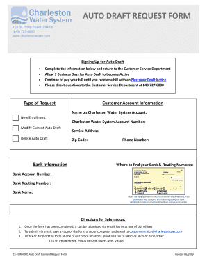 Auto Draft Payment Request Form