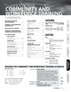 Community and Workforce Training Registration Form