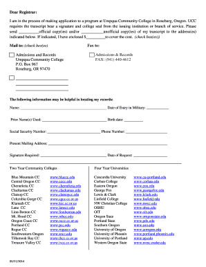 Transcript Request Form