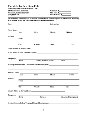 Divorce Intake Form