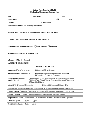 Medication Management Progress Note