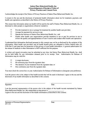 Privacy Practices and Consent Form - intranet spbh