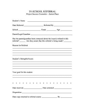 In-School Referral Form