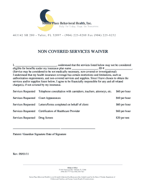 Non Covered Services Waiver