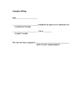 Open Access Admission Form