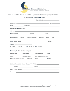 Student Services Referral Form