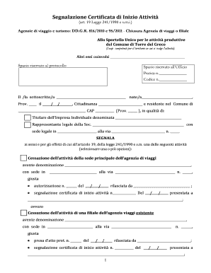 Segnalazione Certificata di Inizio Attività