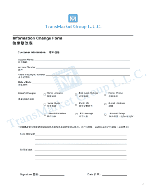 Customer Information Change Form