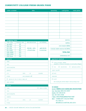 Community College Press Order Form