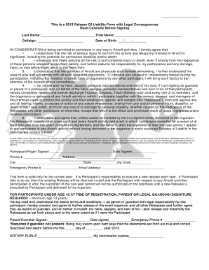 FOR PARTICIPANTS UNDER AGE 18 AT TIME OF REGISTRATION PARENT