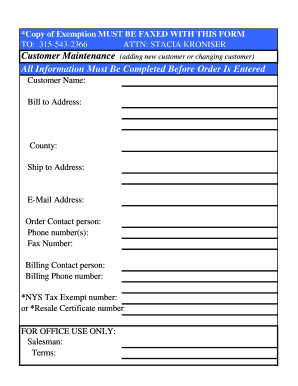 Customer Maintenance Form