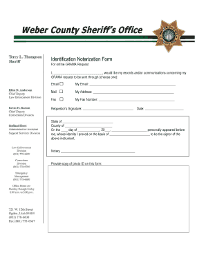 Identification Notarization Form