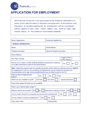 Employment Application Form