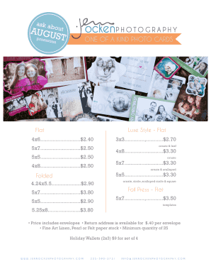 Custom Greeting Card Order Form