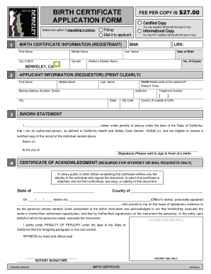 California Out-of-Hospital Birth Registration