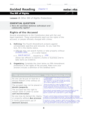 Bill of Rights Worksheet