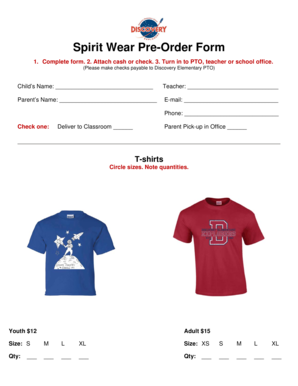 Spirit Wear Pre-Order Form - smusdorg