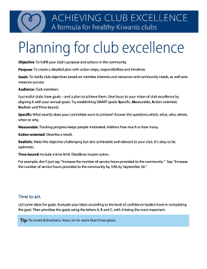 Club Excellence Planning Guide