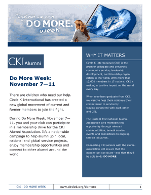 Circle K International Do More Week Campaign
