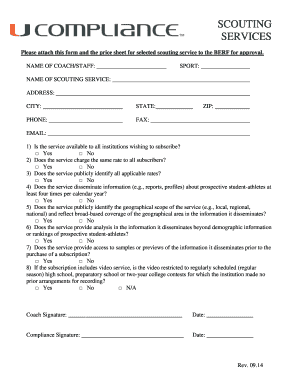 Scouting Service Approval Form