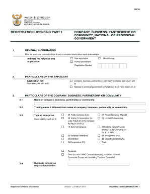 DW758 Water Use Licensing Application