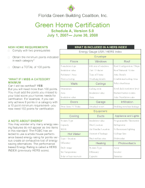 Florida Green Home Certification Form