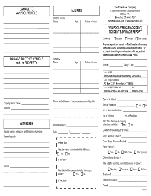 Vanpool Vehicle Accident Report
