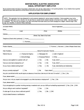 Application for Employment