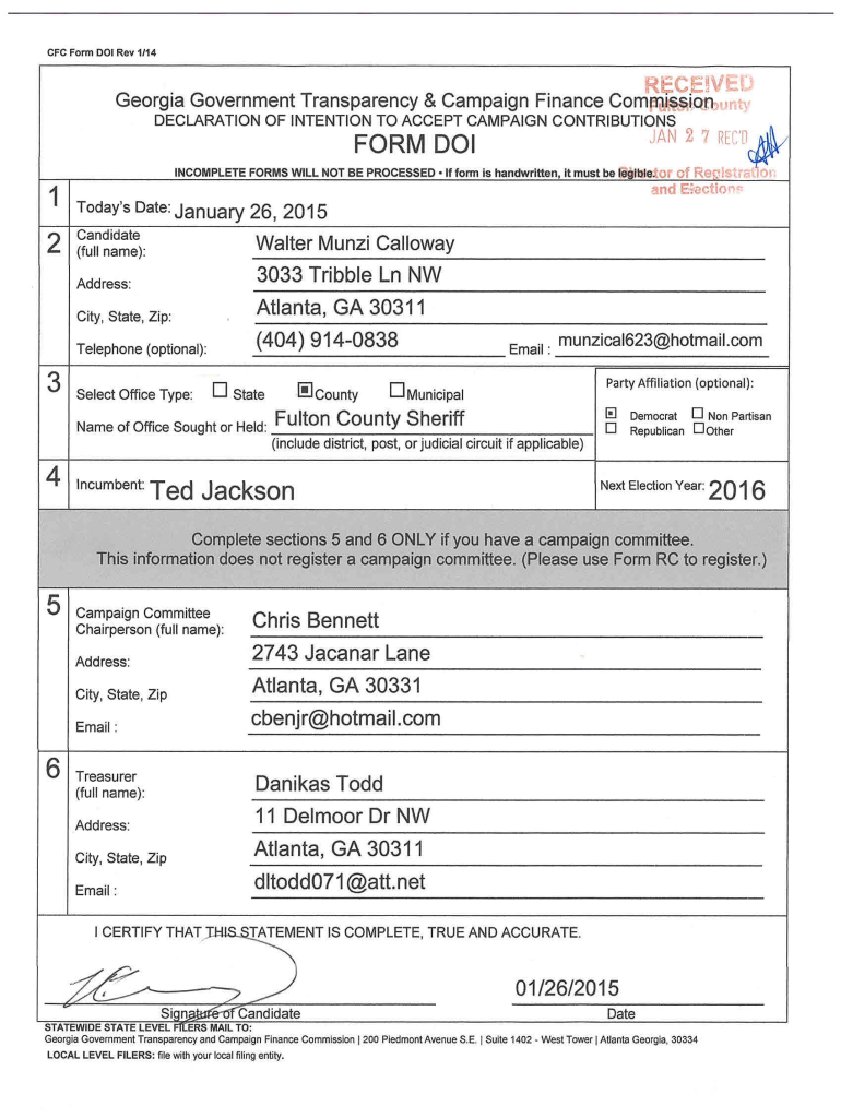 FORM 001 JAN 2 7 RECO - Fulton County News Preview on Page 1