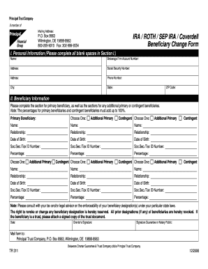 Beneficiary Change Form