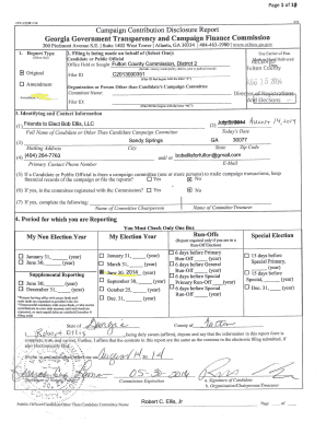 Georgia Campaign Contribution Disclosure Report