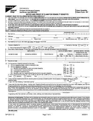 New York State Disability Claim Form