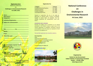 Registration form National Conference on Challenges in