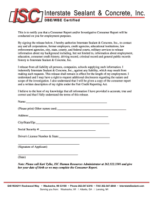 Employment Background Check Authorization Form
