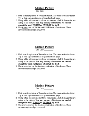 Motion Picture Force Analysis Assignment