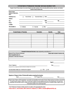 In-Kind Donation Form