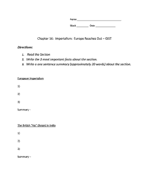 Imperialism Study Guide