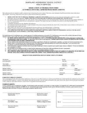 Medication Authorization Form