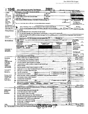 US Individual Income Tax Form 1040