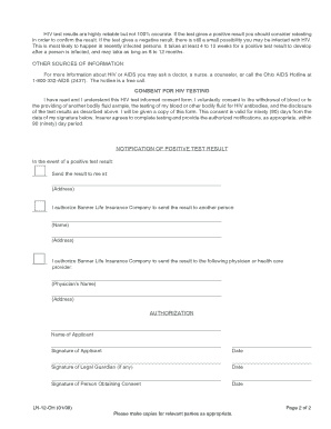 HIV Test Informed Consent Form