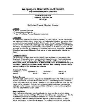 High School Physical Education Syllabus