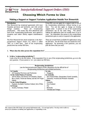 Interjurisdictional Support Orders Application