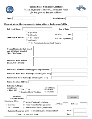 Indiana State University Athletics NCAA Eligibility Center