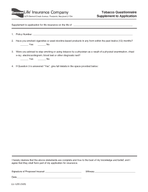 Tobacco Questionnaire Supplement